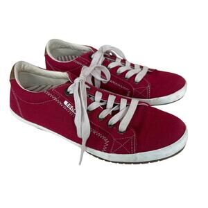 Taos Star Burst Women’s Sneakers Size 9 Red Canvas Casual Comfort Arch Support